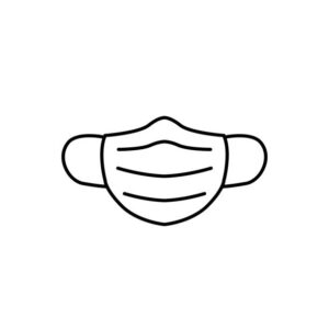 Medical mask outline icon vector isolate on white background for graphic design, logo, web site, social media, mobile app, ui illustration